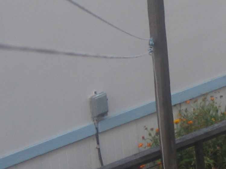 Looking down the clothesline